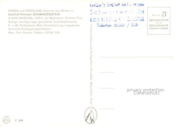 Ginzling Gasthaus Pension Schwarzenstein – Bild 2