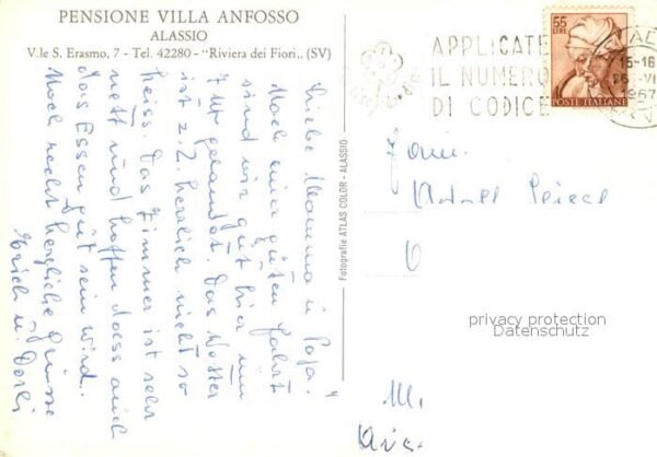ALASSIO Savona Liguria IT Pensione Villa Anfosso – Bild 2