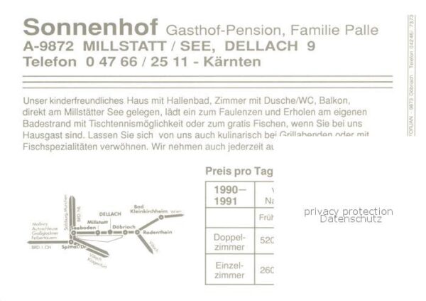 Millstatt Millst?ttersee Gasthaus Pension Sonnenhof Familie Pall – Bild 2