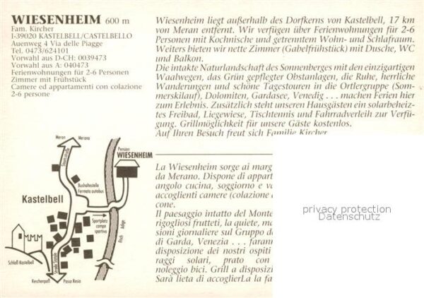 Kastellbell Vinschgau Suedtirol Wiesenheim Fam. Kircher – Bild 2