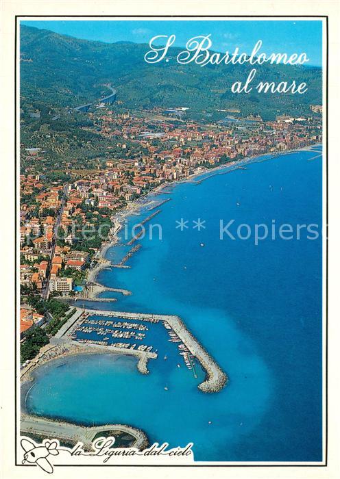 San Bartolomeo al Mare Fliegeraufnahme mit Hafen