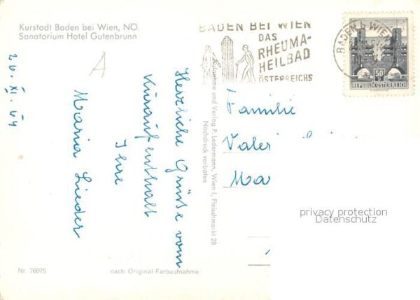 Baden Wien Sanatorium Hotel Gutenbrunn – Bild 2