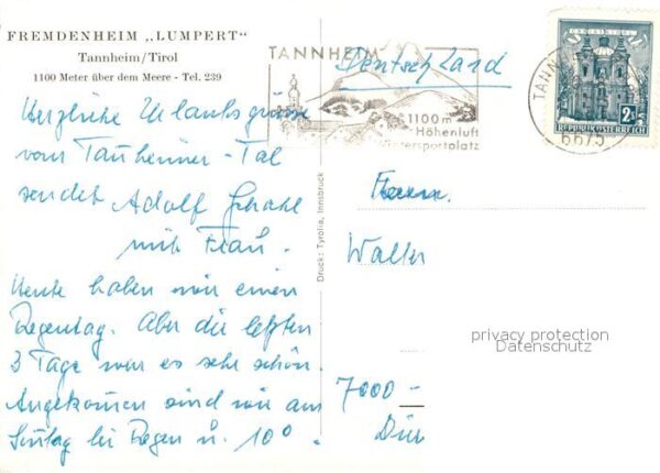 Tannheim Tirol Fremdenheim Lumpert – Bild 2