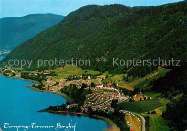 Landskron Kaernten See Camping Terrassen Berghof Fliegerau