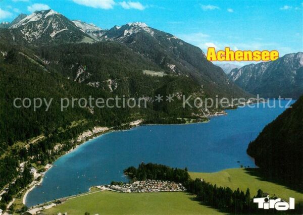 Achenkirch Fliegeraufnahme mit Achensee Rofangebir