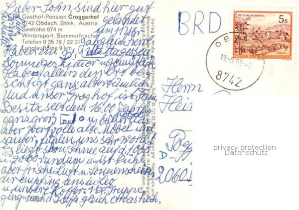 Obdach Gasthof Pension Groggerhof – Bild 2