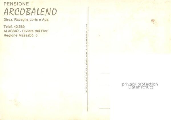 ALASSIO Savona Liguria IT Pensione Arcobaleno Gaststuben Panorama – Bild 2