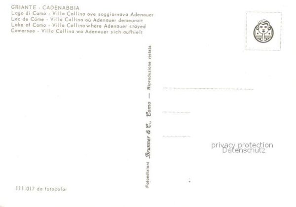Cadenabbia Lago di Como Villa Collina ove soggiornava Adenauer – Bild 2