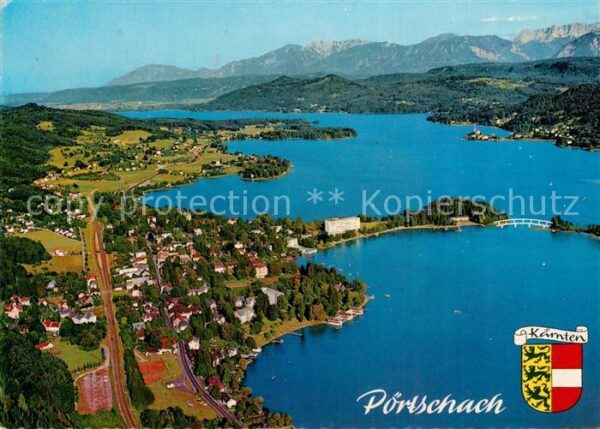 Poertschach Woerthersee Fliegeraufnahme mit Maria Wörth und Kar