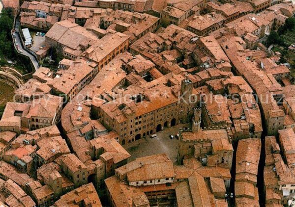 Volterra Veduta aerea del centro citta