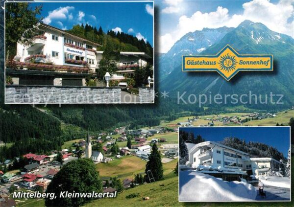 Mittelberg Kleinwalsertal Gästehaus Sonnenhof Panorama