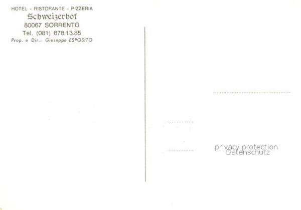 Sorrento Campania Hotel Schweizerhof Pizzeria – Bild 2