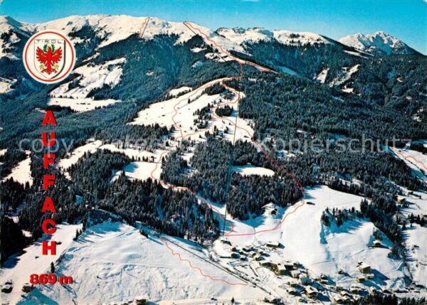 Auffach Fliegeraufnahme mit Skigebiet Hohlriede