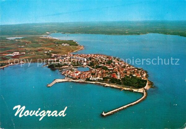 Novigrad Plava Laguna Fliegeraufnahme