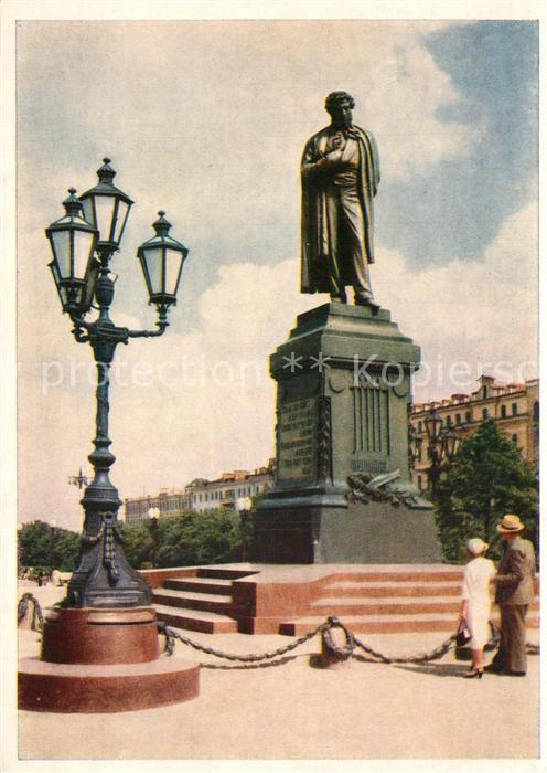 Moskau Moscou Manument Pushkin