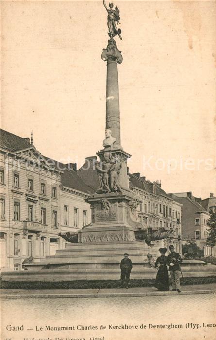 Gand Belgien Le Monument Charles de Kerckhove de Den