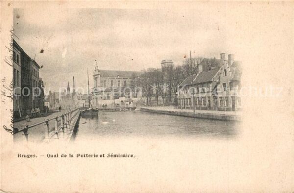 Bruges BRUGGE Belgie Quai de la Potterie et Seminaire