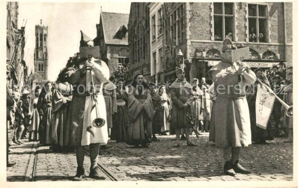 Bruges BRUGGE Belgie Brugsche poorters en hun vrouwen zingen
