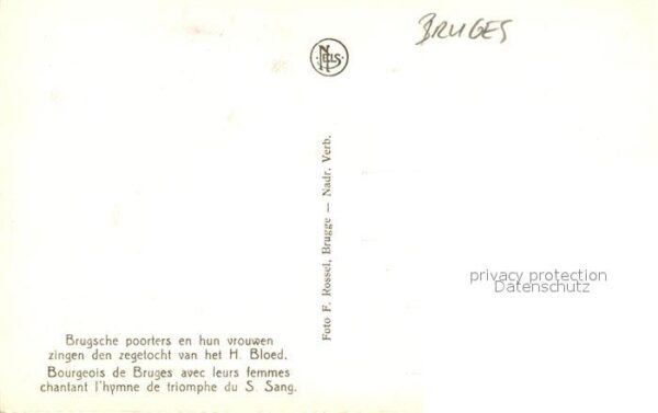 Bruges BRUGGE Belgie Brugsche poorters en hun vrouwen zingen – Bild 2