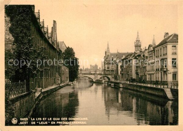 Gand Belgien La Lys et le Quai des Dominicains