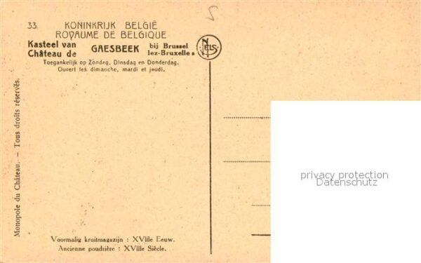 Gaasbeek Chàteau ancienne poudrière XVIIIe siècl – Bild 2