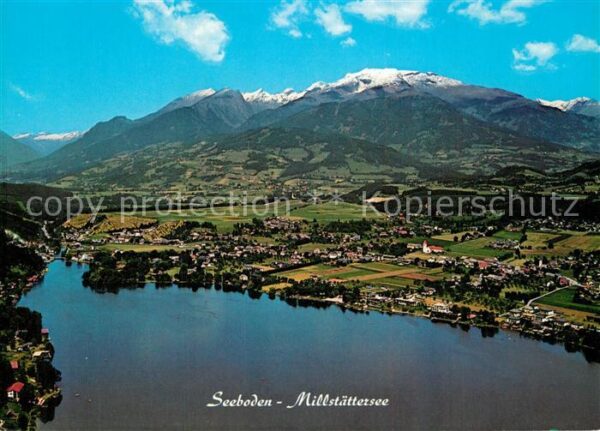 Seeboden Millstaettersee Alpen Fliegeraufnahme
