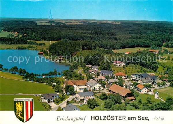 Holzoester See Erholungsdorf Moorbadesee Fliegeraufnah