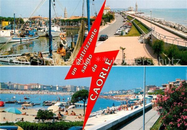 Caorle Venezia Hafen Uferstrasse Promenade Strand
