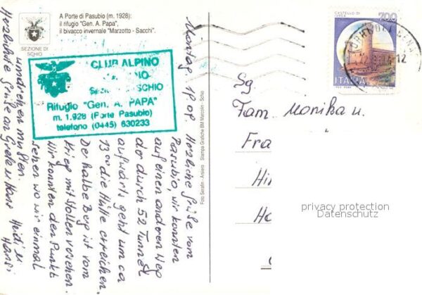 Valli del Pasubio Rifugio Gen. A. Papa Papahütte Schutzhü – Bild 2