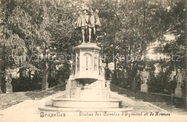 Bruxelles Br?ssel Statue des Comtes d`Egmont et de Hornes