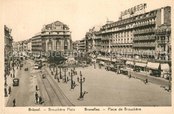 Bruxelles Br?ssel Place de Brouck?re Strassenbahn