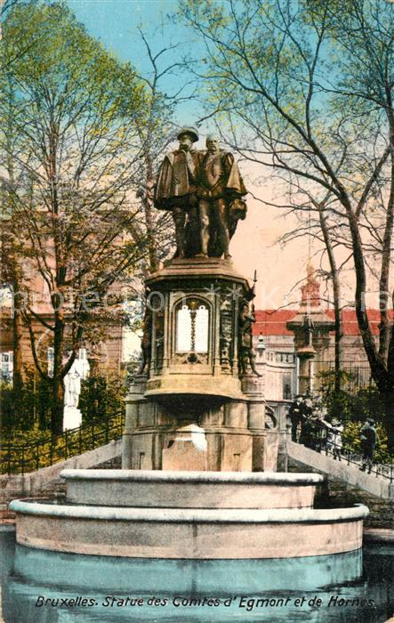 Bruxelles Br?ssel Statue des Comtes d`Egmont et de Hornes