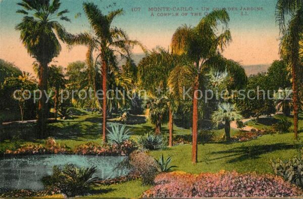 Monte-Carlo Un cour des Jardins