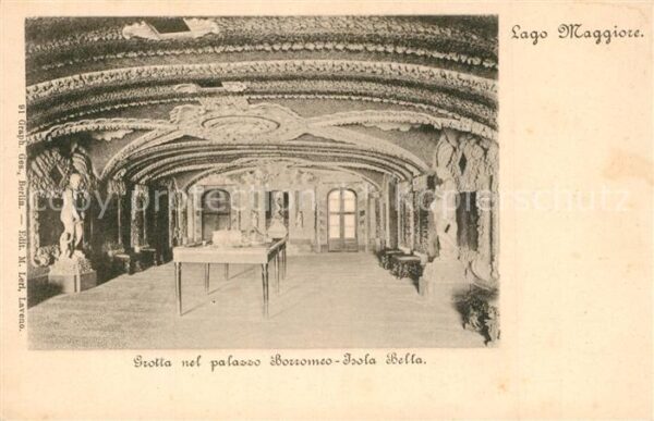 Isola Bella Lago Maggiore Grotta nel palazzo e Borromeo