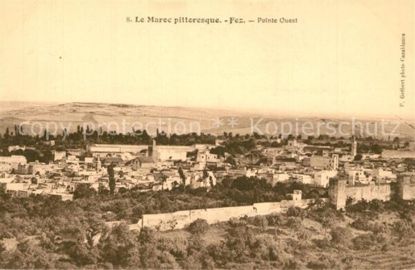 Fes Fez Maroc Panorama Pointe Ouest