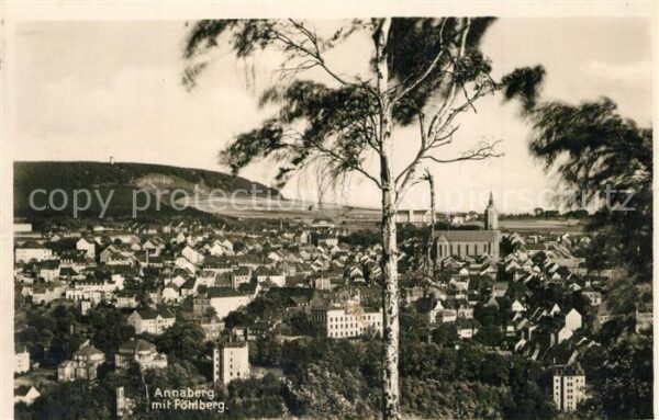 Annaberg-Buchholz Erzgebirge Panorama mit Pöhlberg