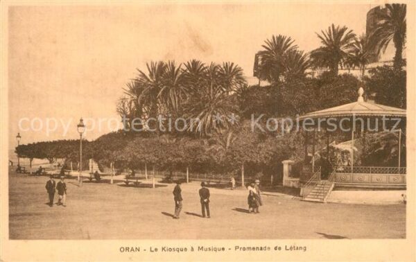 Oran Algerie Kiosque a Musique Promenade de Létang