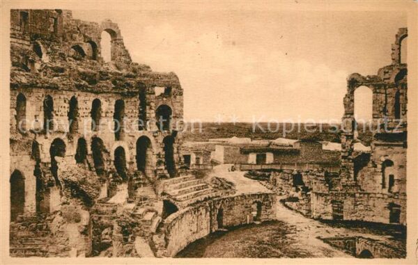 El-Djem Intérieur du Colisée Ruines