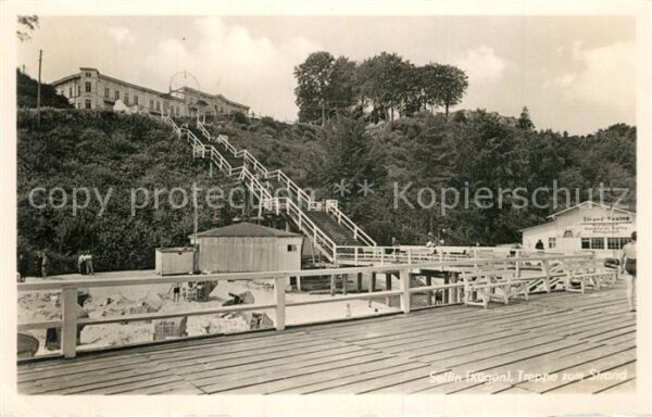 Sellin Ruegen Treppe zum Strand Strandgaststätte