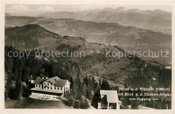 Bregenz Vorarlberg Berghotel am Pfänder mit Blick auf Stui
