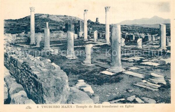 Thuburbo Majus Temple de Baâl transformé en Eglise Rui