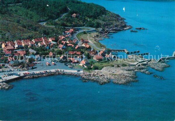 Gudhjem Fischerdorf Fliegeraufnahme