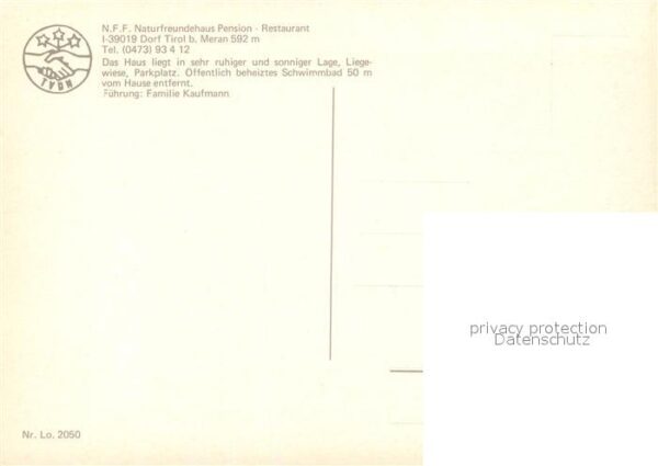 Dorf Tirol Naturfreundehaus Pension Schloss Panora – Bild 2