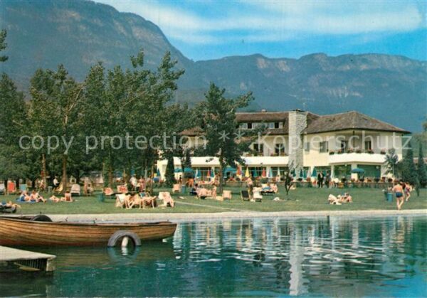 Kalterer See Suedtirol Hotel Pension Seegarten Liegewiese