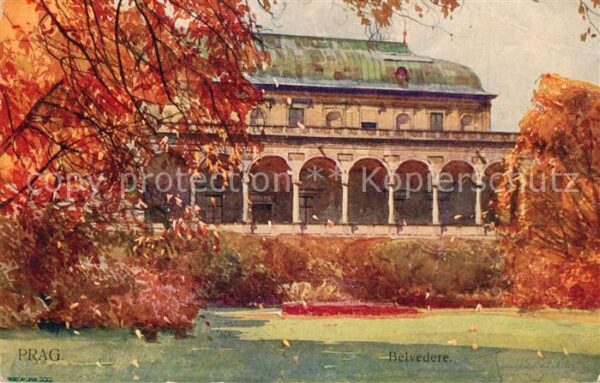 Prag Prahy Prague Belvedere Aquarell