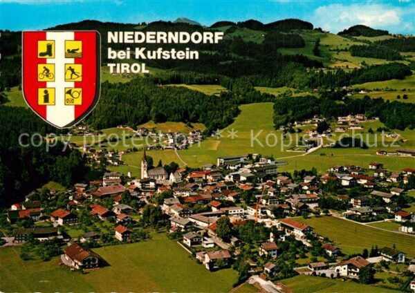 Niederndorf Kufstein Fliegeraufnahme mit Kaisergebirge
