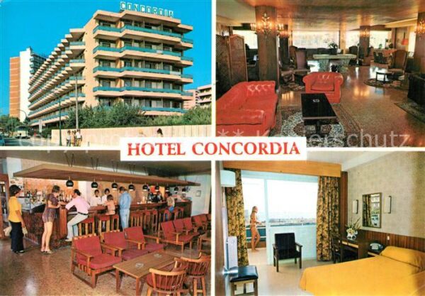 Playas de Palma Mallorca Hotel Concordia Foyer Bar Zimmer