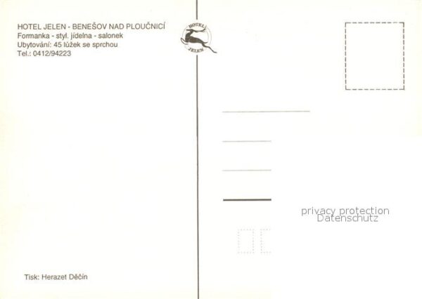 Benesov nad Ploucnici Hotel Jelen Gaststube Zimmer – Bild 2