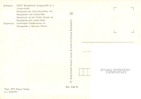Budapest Heilanstalt der Gewerkschaften Pool – Bild 2