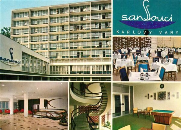 Karlovy Vary Sanatorium Sanssouci Foyer Speisesaal T